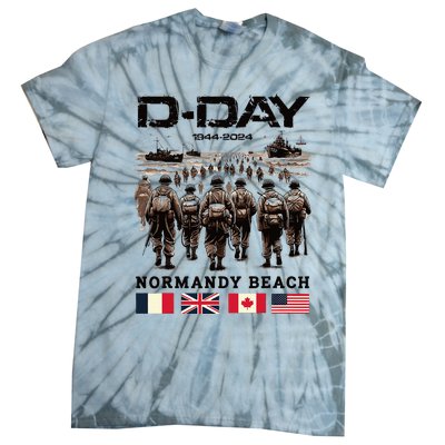 Dday 80th Anniversary Normandy Beach Landing History 1944 Tie-Dye T-Shirt