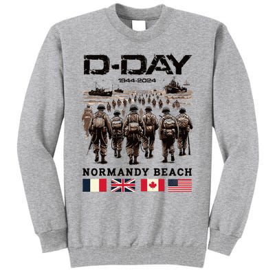 Dday 80th Anniversary Normandy Beach Landing History 1944 Tall Sweatshirt