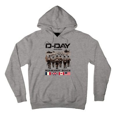 Dday 80th Anniversary Normandy Beach Landing History 1944 Tall Hoodie