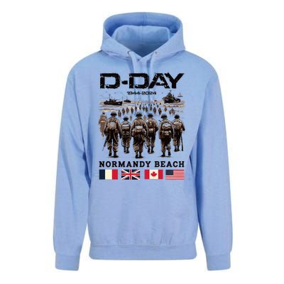 Dday 80th Anniversary Normandy Beach Landing History 1944 Unisex Surf Hoodie