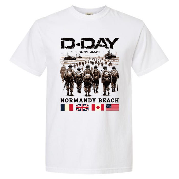 Dday 80th Anniversary Normandy Beach Landing History 1944 Garment-Dyed Heavyweight T-Shirt