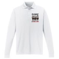 Dday 80th Anniversary Normandy Beach Landing History 1944 Performance Long Sleeve Polo