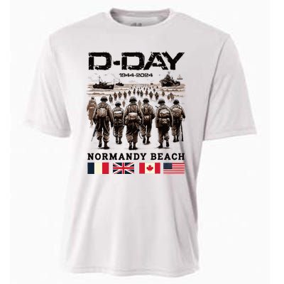 Dday 80th Anniversary Normandy Beach Landing History 1944 Cooling Performance Crew T-Shirt