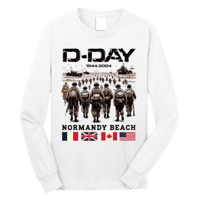 Dday 80th Anniversary Normandy Beach Landing History 1944 Long Sleeve Shirt