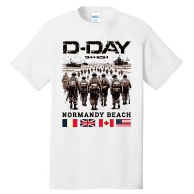 Dday 80th Anniversary Normandy Beach Landing History 1944 Tall T-Shirt