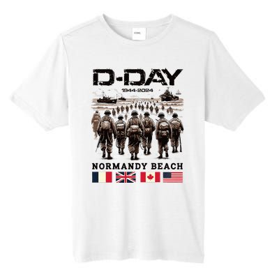 Dday 80th Anniversary Normandy Beach Landing History 1944 Tall Fusion ChromaSoft Performance T-Shirt