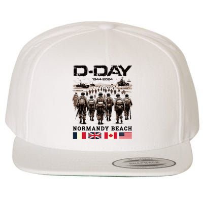 Dday 80th Anniversary Normandy Beach Landing History 1944 Wool Snapback Cap