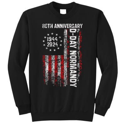 Dday 80th Anniversary American Flag 1944 Normandy Sweatshirt