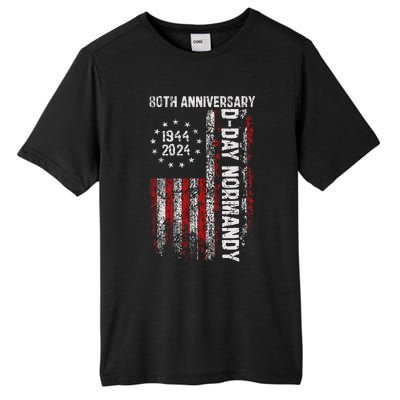 Dday 80th Anniversary American Flag 1944 Normandy Tall Fusion ChromaSoft Performance T-Shirt