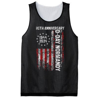 Dday 80th Anniversary American Flag 1944 Normandy Mesh Reversible Basketball Jersey Tank