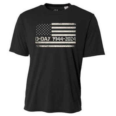 Dday 80th Anniversary 19442024 Normandy Us Flag D Day Cooling Performance Crew T-Shirt