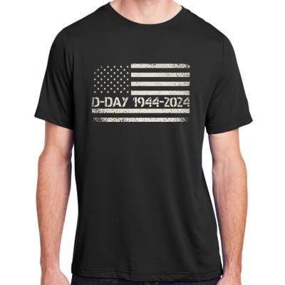 Dday 80th Anniversary 19442024 Normandy Us Flag D Day Adult ChromaSoft Performance T-Shirt