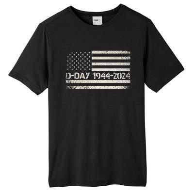 Dday 80th Anniversary 19442024 Normandy Us Flag D Day Tall Fusion ChromaSoft Performance T-Shirt