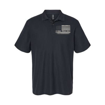 Dday 80th Anniversary 19442024 Normandy Us Flag D Day Softstyle Adult Sport Polo