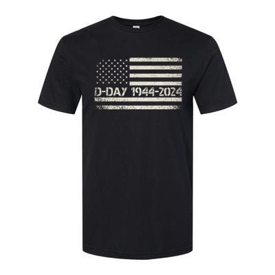 Dday 80th Anniversary 19442024 Normandy Us Flag D Day Softstyle CVC T-Shirt