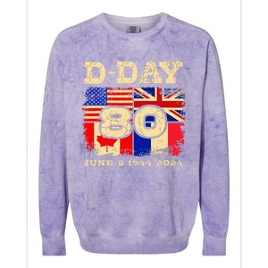 Dday 80th Anniversary Normandy Honoring Those Who Gave All Colorblast Crewneck Sweatshirt