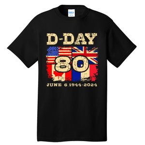 Dday 80th Anniversary Normandy Honoring Those Who Gave All Tall T-Shirt