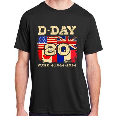 Dday 80th Anniversary Normandy Honoring Those Who Gave All Adult ChromaSoft Performance T-Shirt