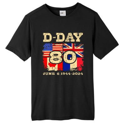 Dday 80th Anniversary Normandy Honoring Those Who Gave All Tall Fusion ChromaSoft Performance T-Shirt