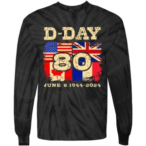 Dday 80th Anniversary Normandy Honoring Those Who Gave All Tie-Dye Long Sleeve Shirt