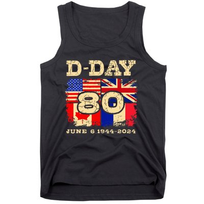 Dday 80th Anniversary Normandy Honoring Those Who Gave All Tank Top