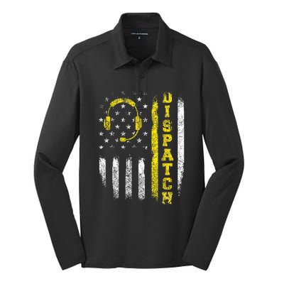 Dispatch 911 Dispatcher First Responder Emergency Call USA Silk Touch Performance Long Sleeve Polo