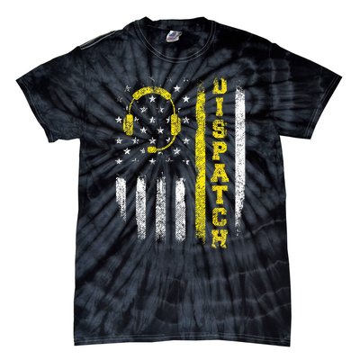 Dispatch 911 Dispatcher First Responder Emergency Call USA Tie-Dye T-Shirt