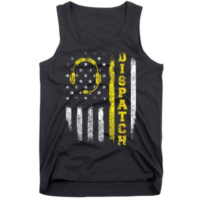 Dispatch 911 Dispatcher First Responder Emergency Call USA Tank Top