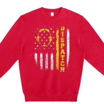 Dispatch 911 Dispatcher First Responder Emergency Call USA Premium Crewneck Sweatshirt