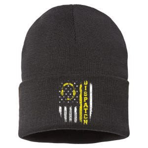 Dispatch 911 Dispatcher First Responder Emergency Call USA Sustainable Knit Beanie