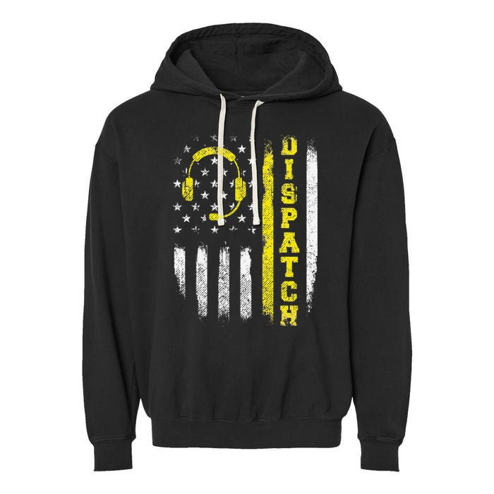 Dispatch 911 Dispatcher First Responder Emergency Call USA Garment-Dyed Fleece Hoodie