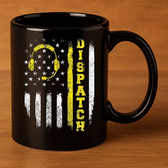 Dispatch 911 Dispatcher First Responder Emergency Call USA 11oz C Handle Ceramic Mug