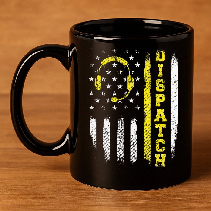 Dispatch 911 Dispatcher First Responder Emergency Call USA 11oz C Handle Ceramic Mug
