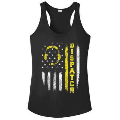 Dispatch 911 Dispatcher First Responder Emergency Call USA Ladies PosiCharge Competitor Racerback Tank