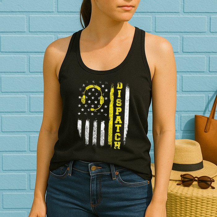 Dispatch 911 Dispatcher First Responder Emergency Call USA Womens Tank Top
