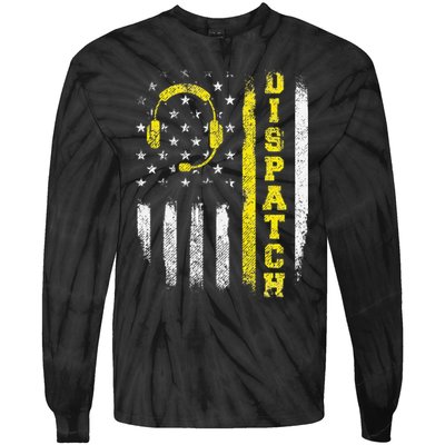 Dispatch 911 Dispatcher First Responder Emergency Call USA Tie-Dye Long Sleeve Shirt