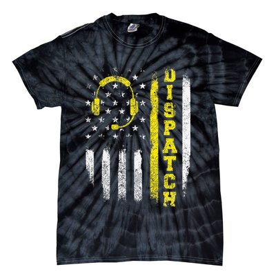 Dispatch 911 Dispatcher First Responder Emergency Call USA Tie-Dye T-Shirt