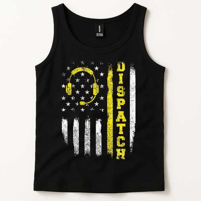 Dispatch 911 Dispatcher First Responder Emergency Call USA Tank Top