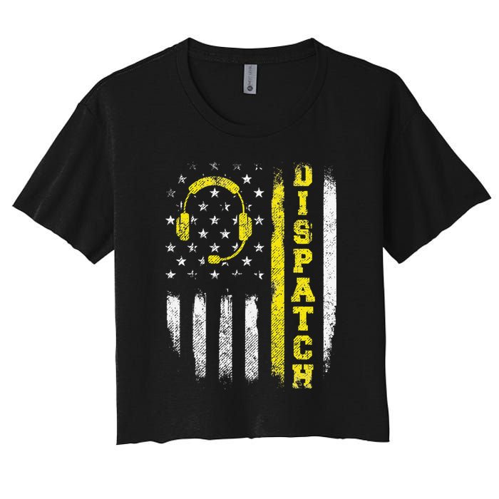 Dispatch 911 Dispatcher First Responder Emergency Call USA Crop Top
