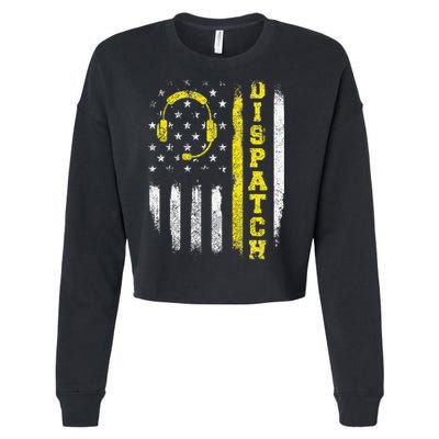 Dispatch 911 Dispatcher First Responder Emergency Call USA Cropped Pullover Crew