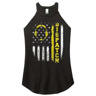 Dispatch 911 Dispatcher First Responder Emergency Call USA Women's Perfect Tri Rocker Tank
