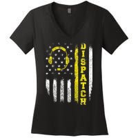 Dispatch 911 Dispatcher First Responder Emergency Call USA Women's V-Neck T-Shirt