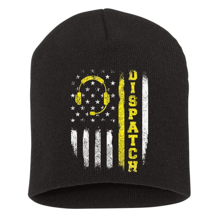 Dispatch 911 Dispatcher First Responder Emergency Call USA Short Acrylic Beanie