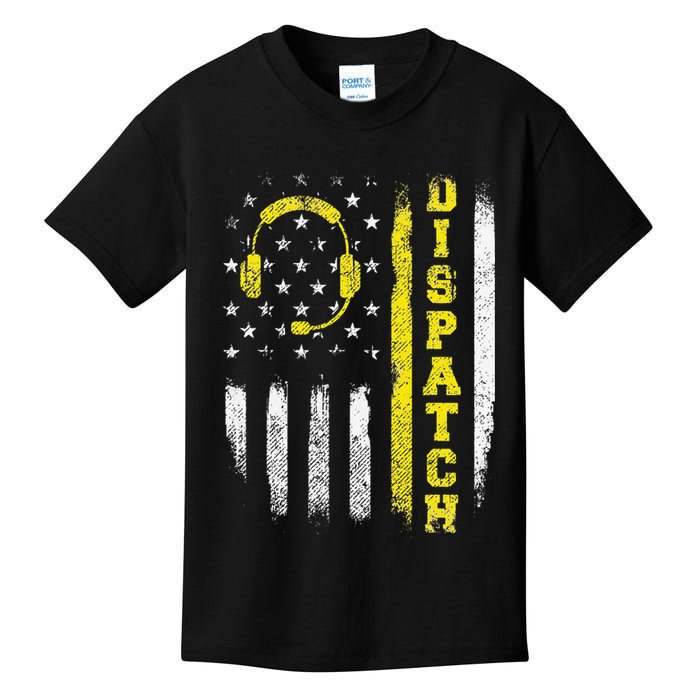 Dispatch 911 Dispatcher First Responder Emergency Call USA Kids T-Shirt