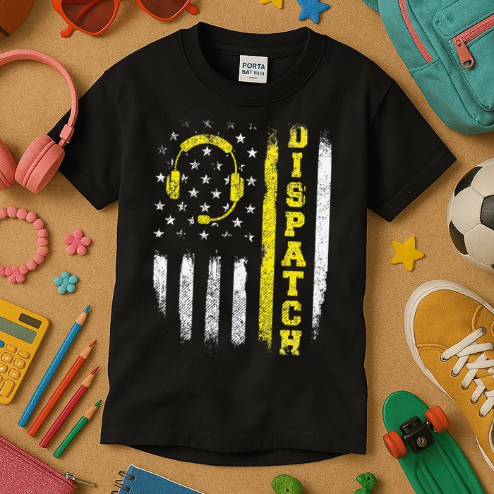 Dispatch 911 Dispatcher First Responder Emergency Call USA Kids T-Shirt