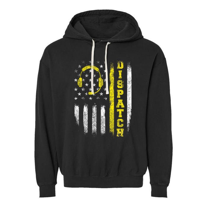 Dispatch 911 Dispatcher First Responder Emergency Garment-Dyed Fleece Hoodie