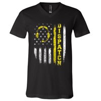 Dispatch 911 Dispatcher First Responder Emergency V-Neck T-Shirt