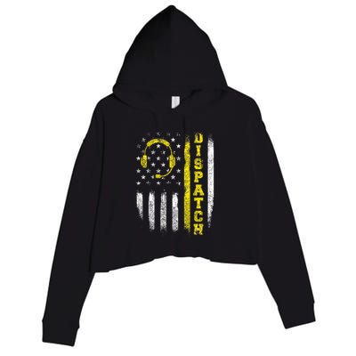Dispatch 911 Dispatcher First Responder Emergency Crop Fleece Hoodie