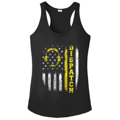 Dispatch 911 Dispatcher First Responder Emergency Ladies PosiCharge Competitor Racerback Tank