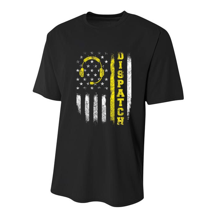 Dispatch 911 Dispatcher First Responder Emergency Youth Performance Sprint T-Shirt